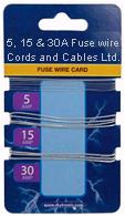 EF.FUSE-WIRE 5, 15 & 30A Fuse wire on multi-pack card